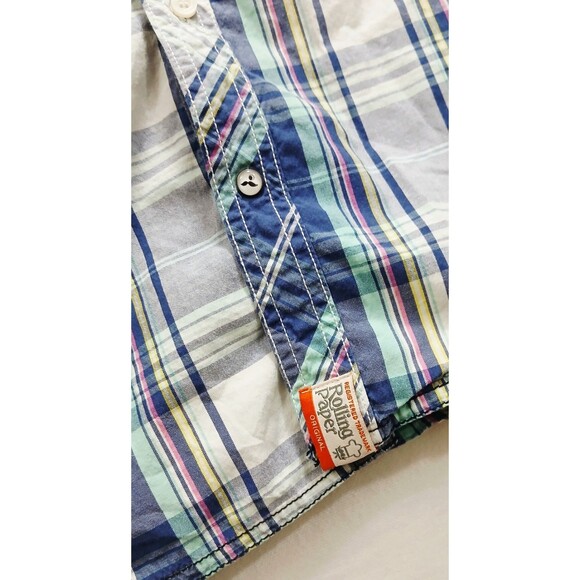 Men’s 2XL Plaid Western Shirt Snap Button Pockets Rolling Paper Co Work Harder - Picture 7 of 10